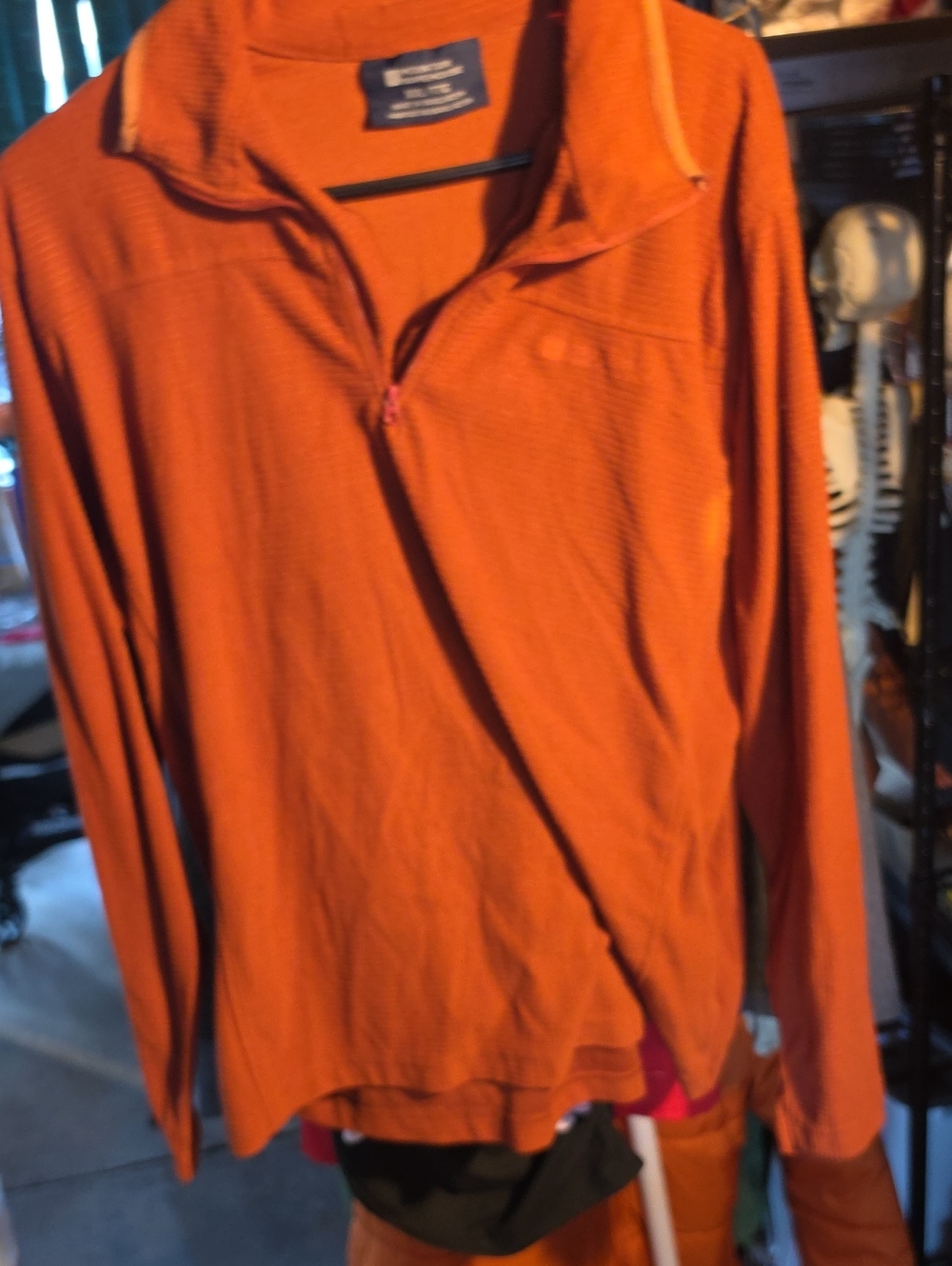 Womens Orange Half-Zip Performance Pullover